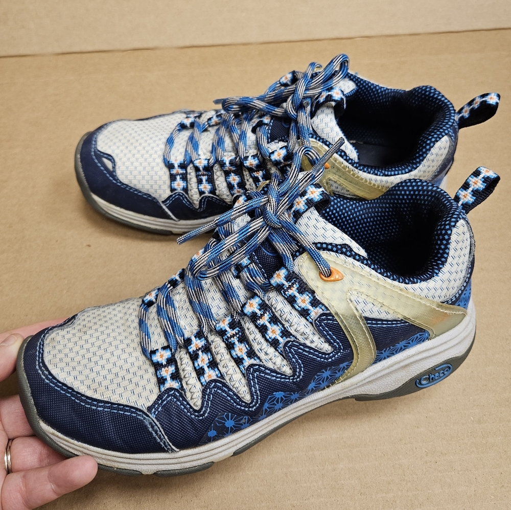 Chaco Hiking Trail Shoes Sneakers Outcross EVO 4 Blue White Women's 7